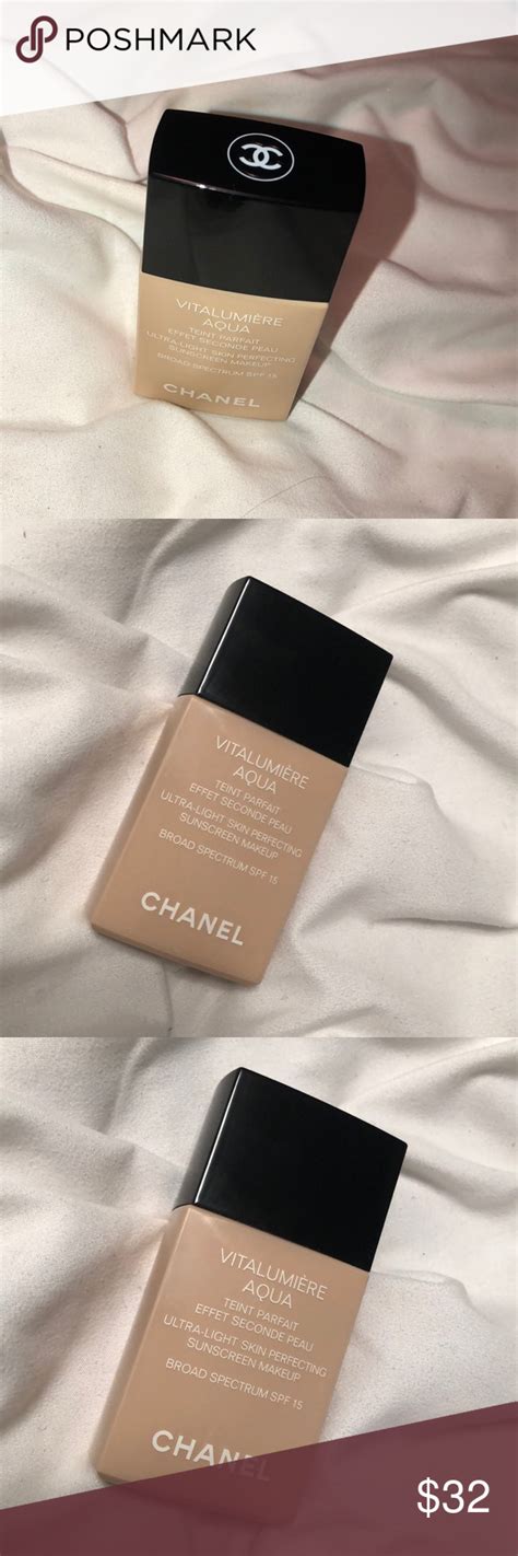 chanel vitalumiere aqua shade 20 beige|Chanel vitalumiere aqua 10 beige.